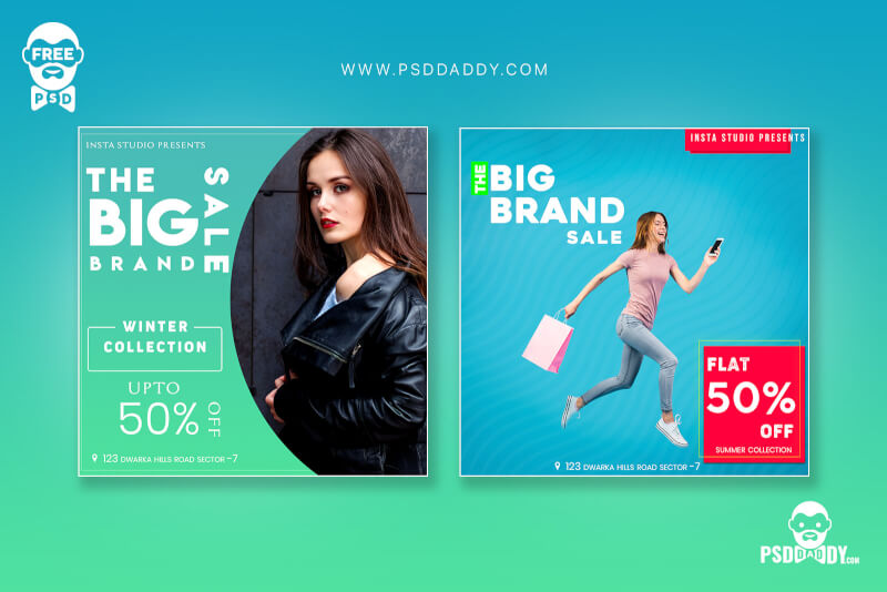 Big Brand Sale Social Media Post Free PSD Template | PsdDaddy.com