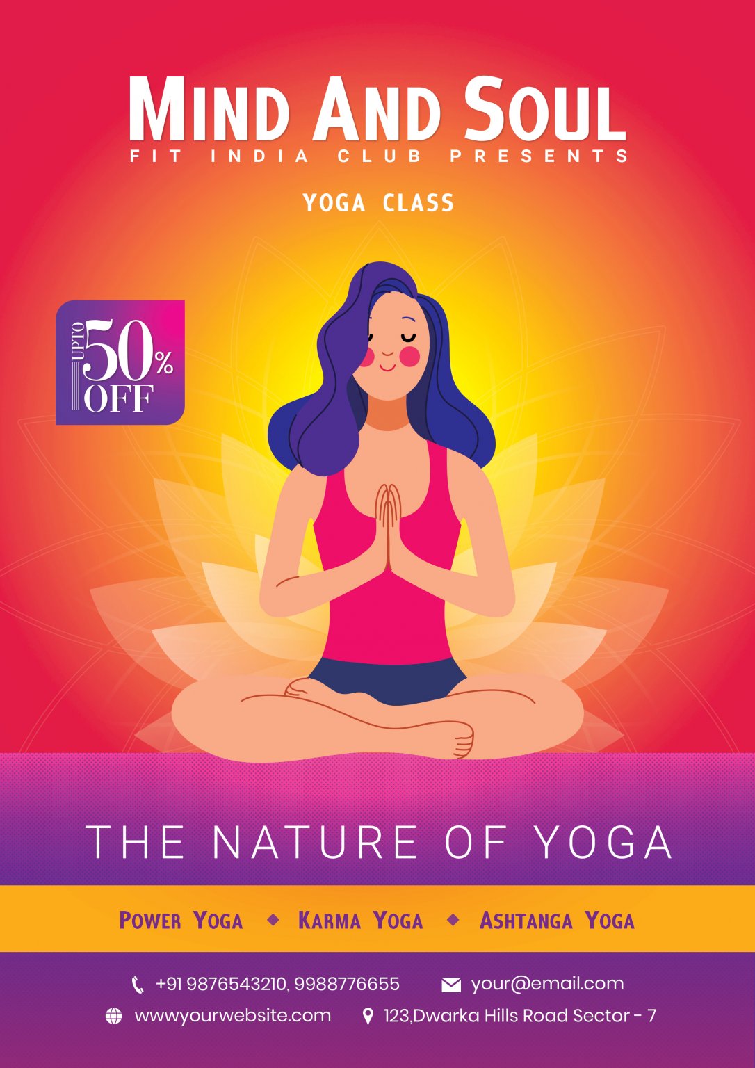 Free Yoga Class Template Printable Templates