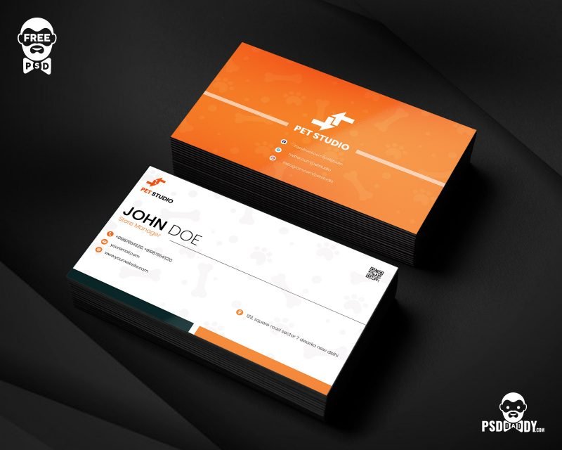 Pet Shop Business Card Psd Template Psddaddy Com