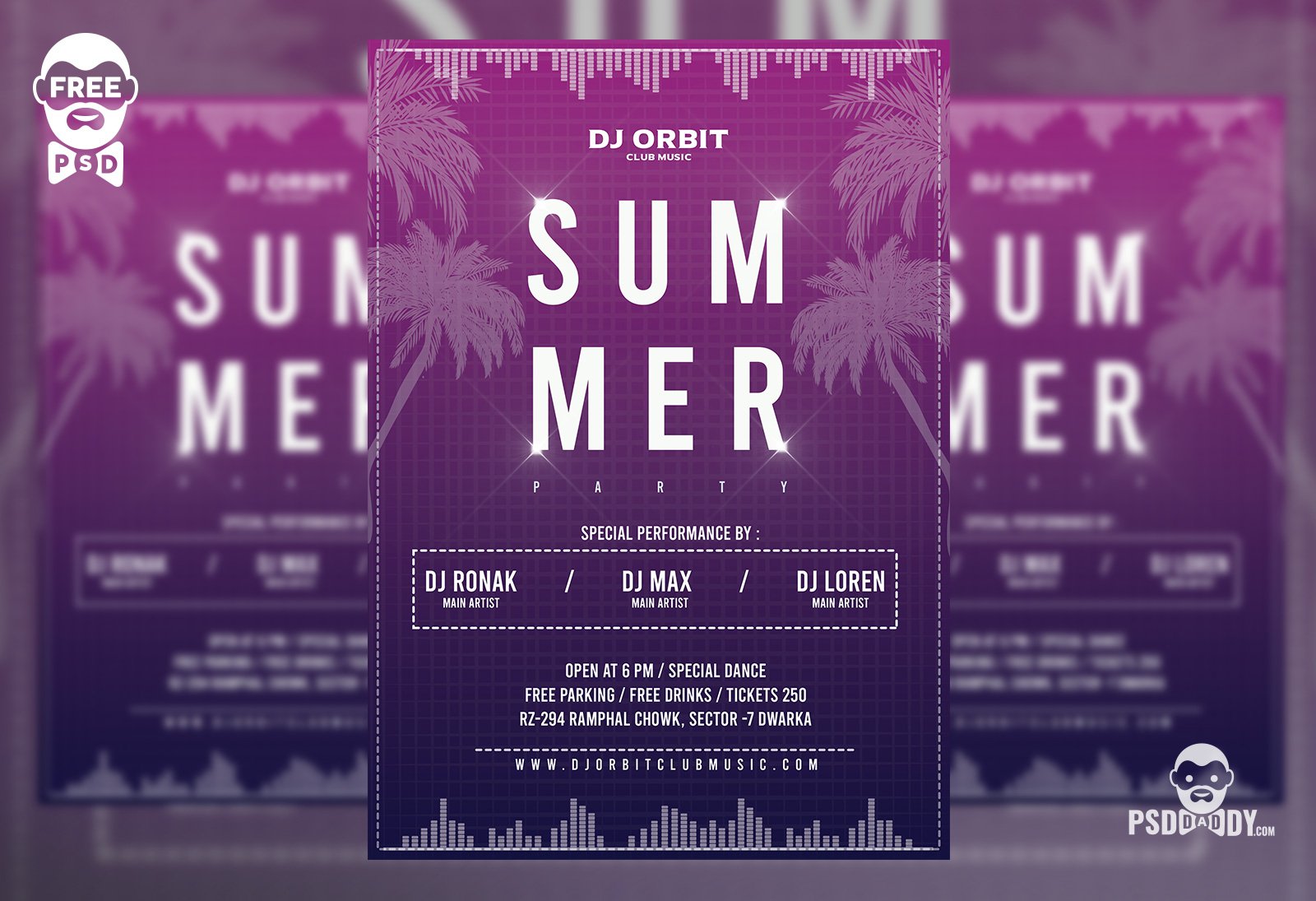 Summer Party Flyer Template – PsdDaddy.com