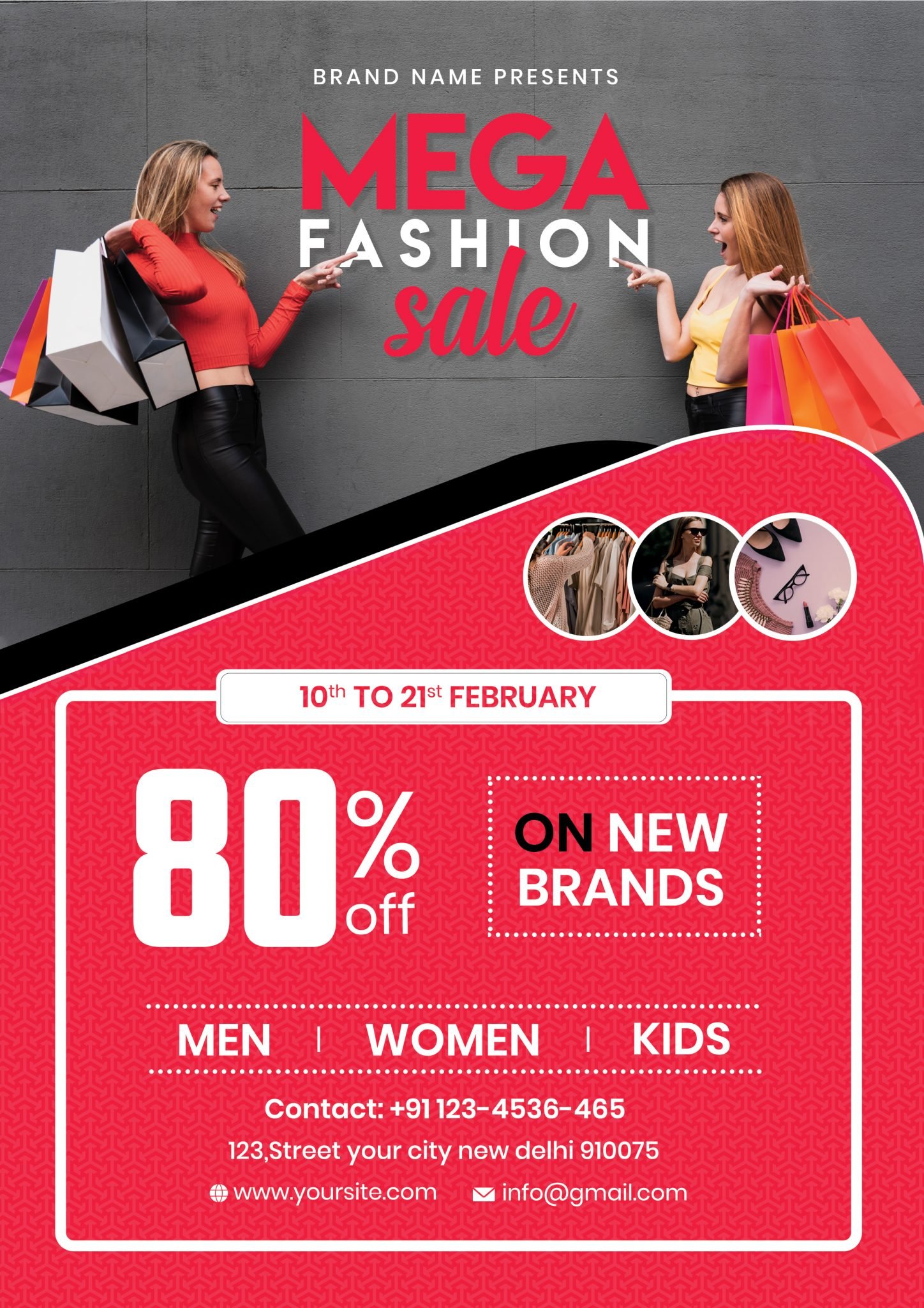Mega Fashion Sale Flyer Free PSD Template PsdDaddy