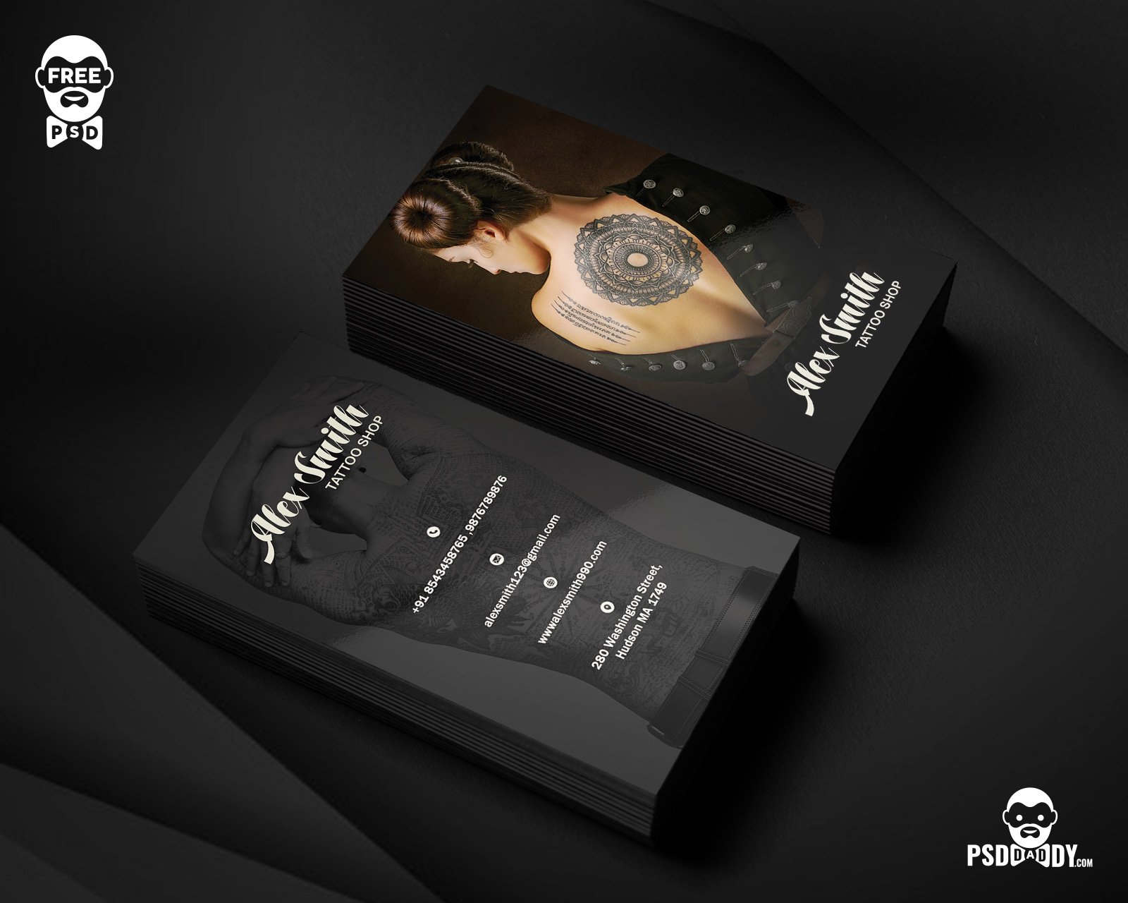 Tattoo Business Card Dark Template  PosterMyWall