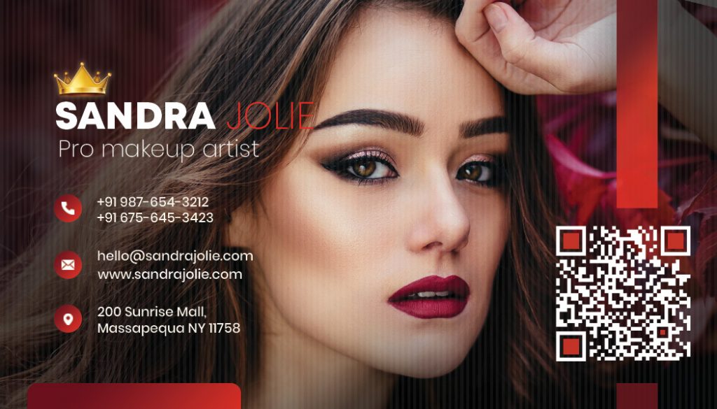 Pro Makeup Artist Business Card | PsdDaddy.com