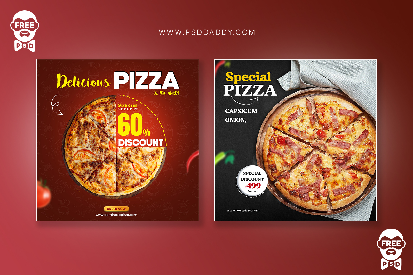 Pizza Social Media Template Psddaddy Com